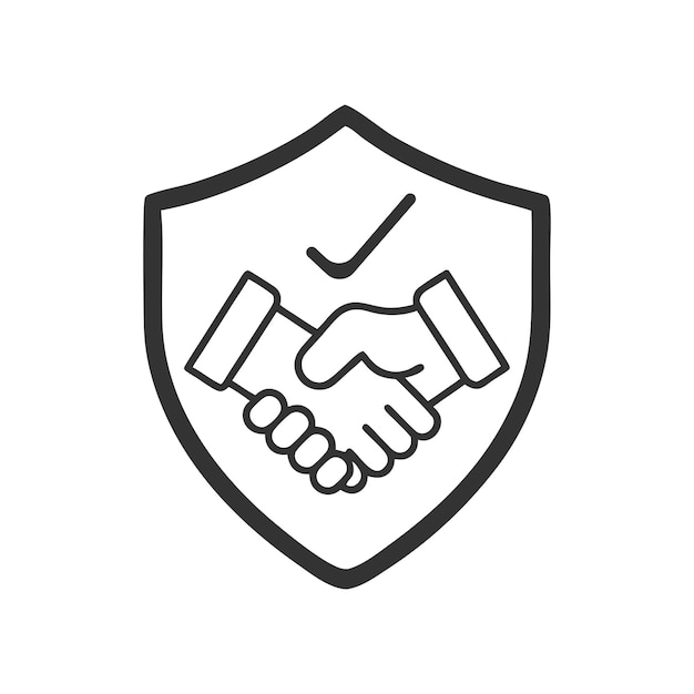 Handshake Icon Vector Illustration for Trust and Partnership Concepts