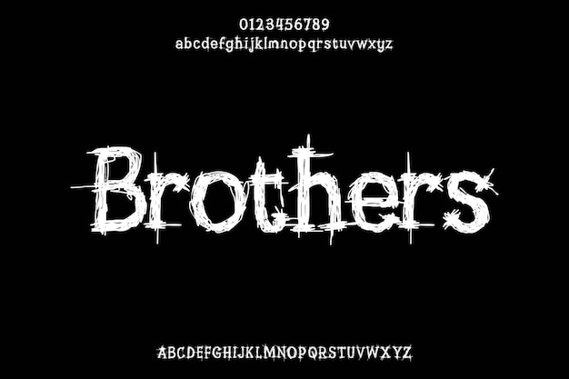 Handwritten Brothers Creative Vector Brush Display Alphabet Font Design