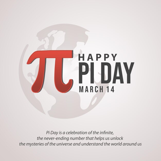 Happy National Pi Day March 14 Vector illustration