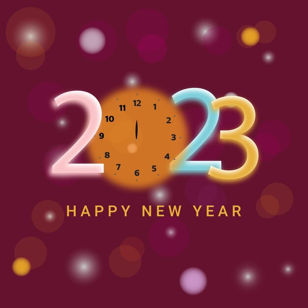 happy new year 2023. abstract illustration of a happy new year template.