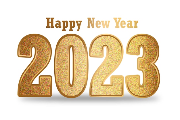 happy new year 2023 text design