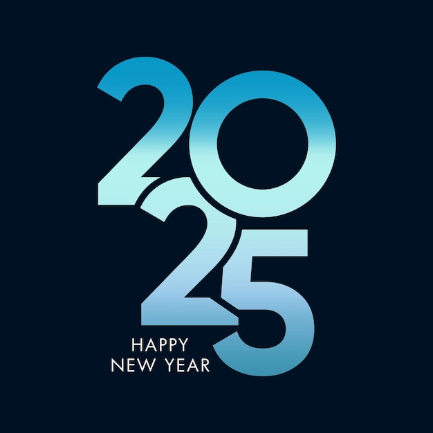 Happy New Year Modern Trendy Design 2025 New Year Design
