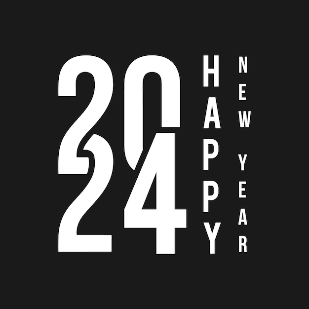 Happy New Year tshirt design Happy New Year 2024 typography holiday New Year tshirt design 2024