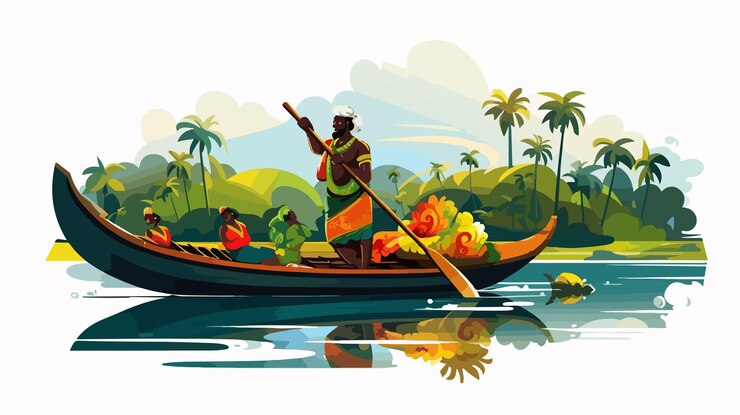 Happy Onam Celebration with Kathakali and Kerala Boat Race