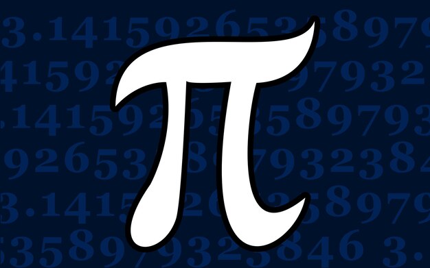 Happy pi day 14th march vector illustration