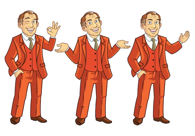 Happy Successful Manager Hand Gestures