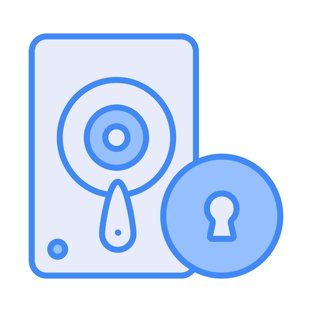 hard disk drive security icon data protection security concept