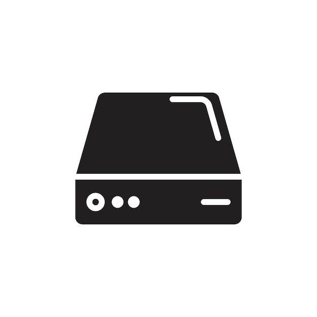 Hard drive icon Line Art Logo set