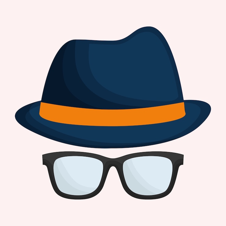 Vektör hat and glasses hipster items image