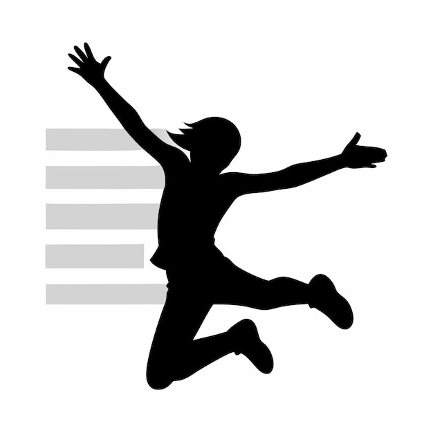 Havada zıplayan bir adamın silüeti ve üzerinde emin değilim yazısı