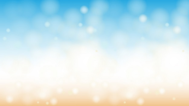 Havsstrand, bokeh, horisontell abstrakt bakgrund