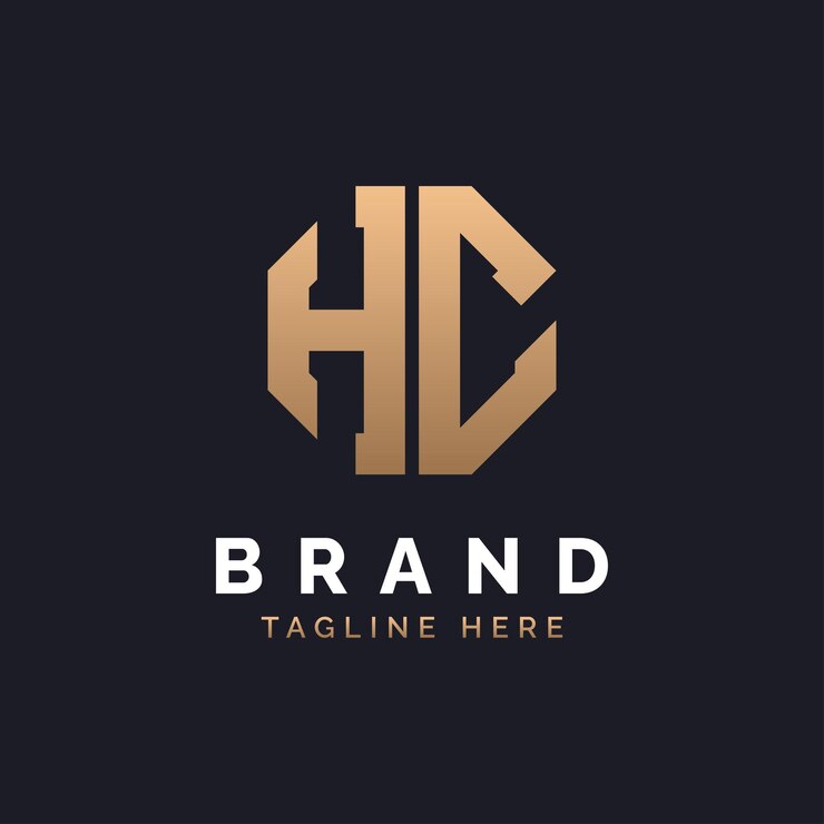 Vektör hc logo design modern minimal elegant and luxury hc logo alphabet letter hc logo design for brand corporate business identity