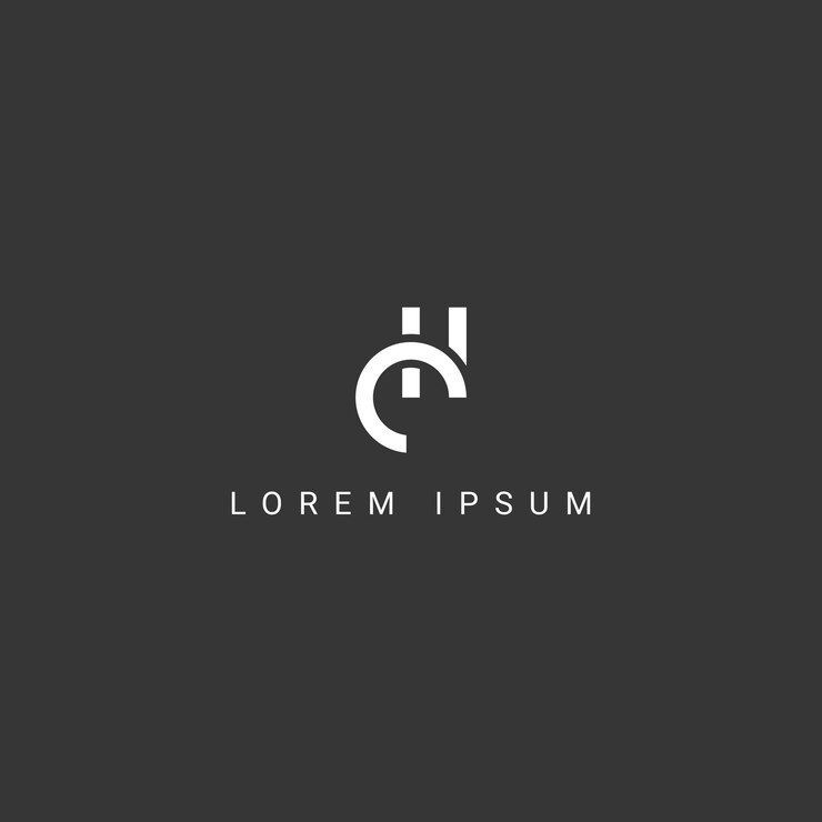 Vektör hc veya ch harflerinden oluşan simge logo vektörü