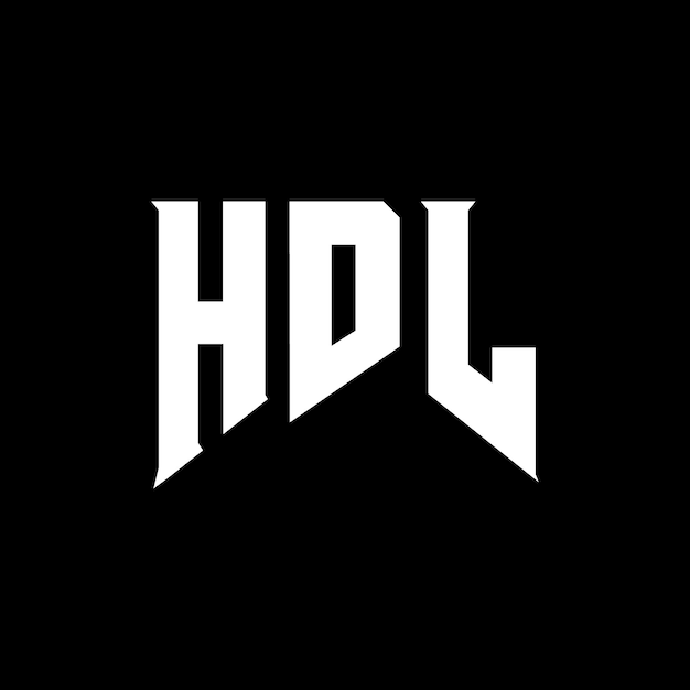 HDL letter logo design for technology company HDL logo design black and white color combination HDL logo HDL vector HDL design HDL icon HDL alphabet HDL typography logo design