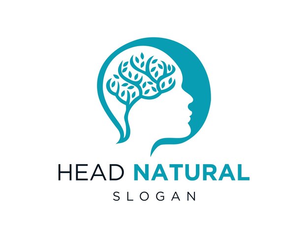 Head Natural logo design created using the Corel Draw 2018 application with a white background