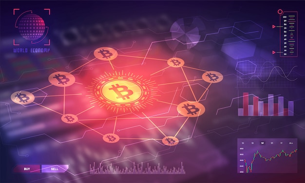head-up display of a bitcoin trading platform.