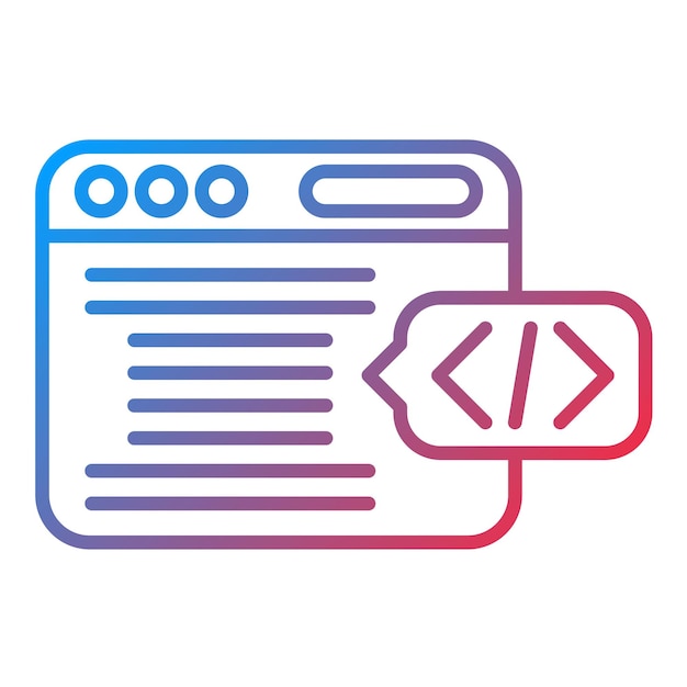 header code icon vector image can be used for internet marketing
