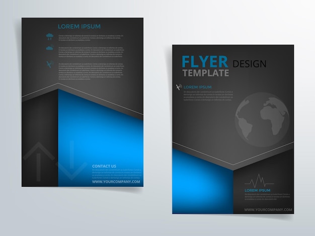 header flyer business brochure vector graphic with space for text and message design