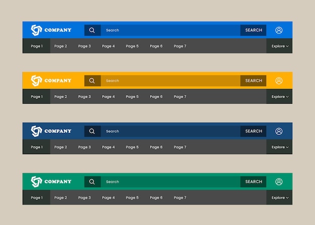 header wireframe for user friendly website. ui ux design for digital, user friendly website.