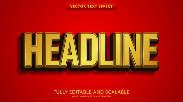 headline text effect editable eps file
