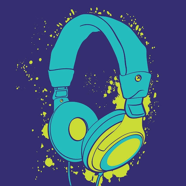 headphones for listening to music headphone vector