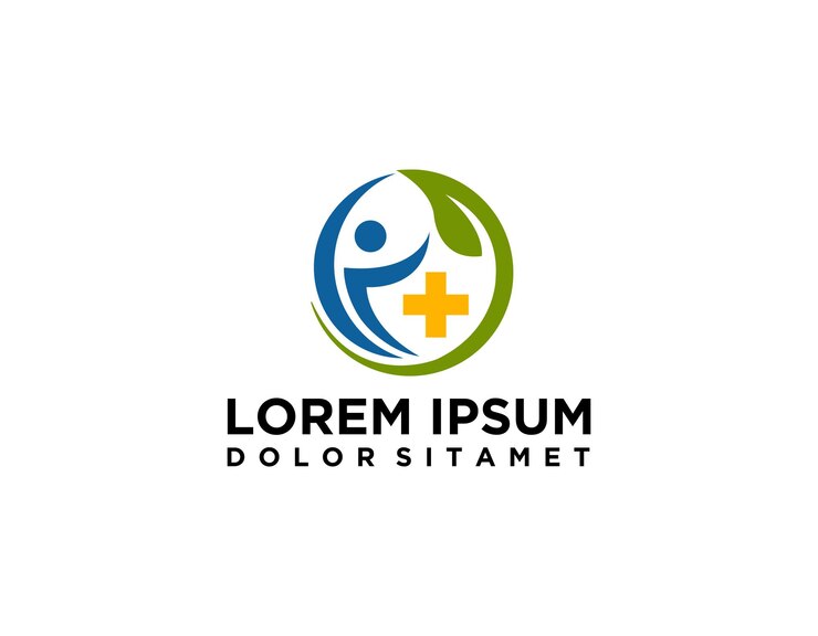Vektör health care nature logo creative tree color gradient hand care design concept