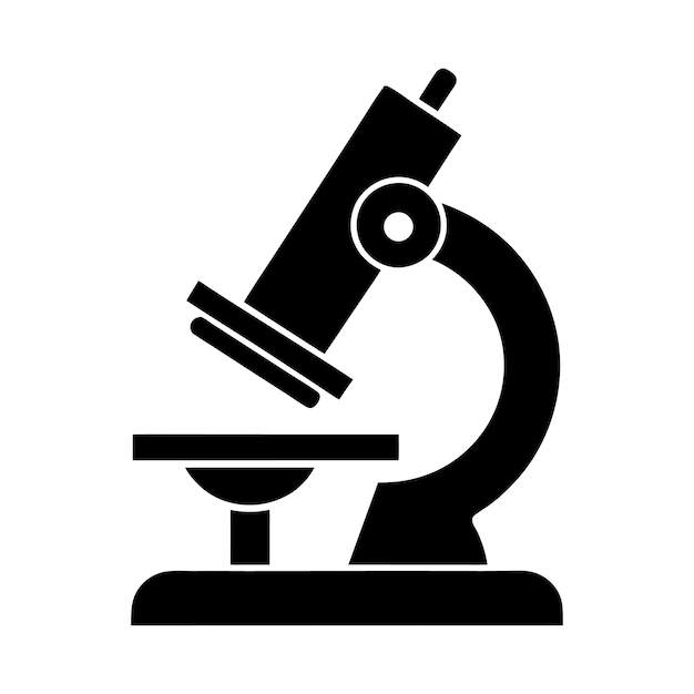 Health amp Medical Concept Microscope vector silhouetteMicroscope icon set Simple medical laboratory