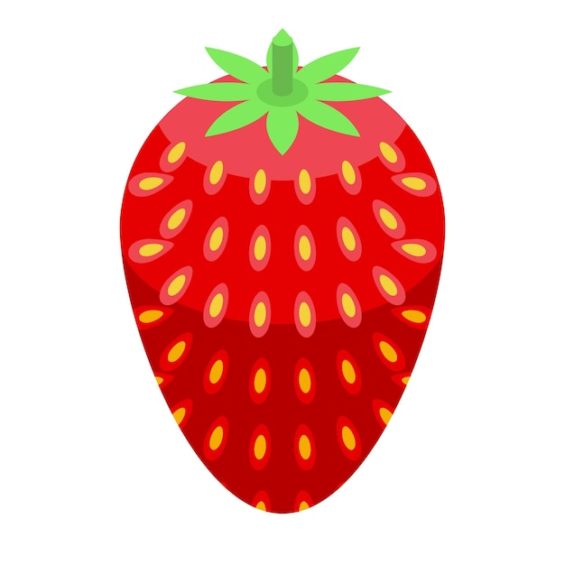 healthy breakfast red strawberry icon isometric of healthy breakfast red strawberry vector icon for web design isolated on white background