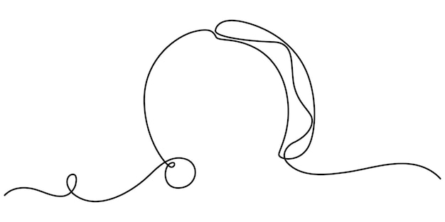 Hearing aid continuous one line drawing Hearing device single line illustration International week
