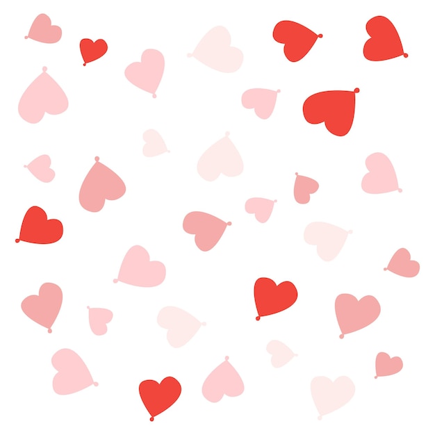 heart confetti pattern for valentines day