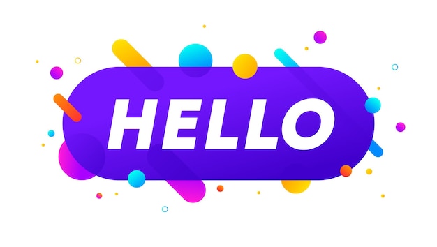 Hello speech bubble Banner poster
