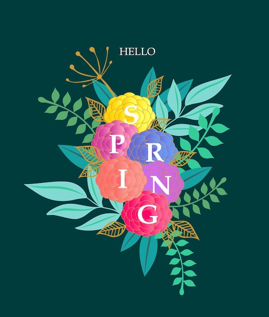 Hello spring floral bouquet