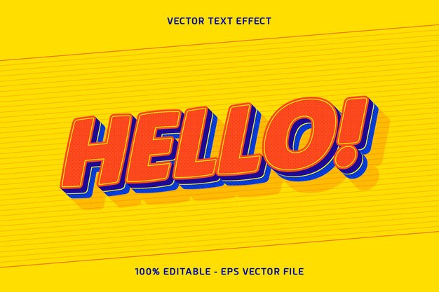Hello Vector Text Effect
