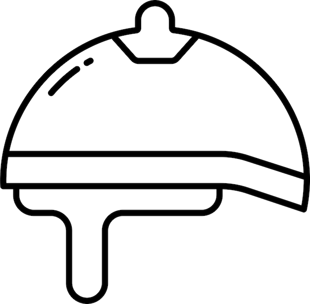 Helmetsolid outline vector illustration