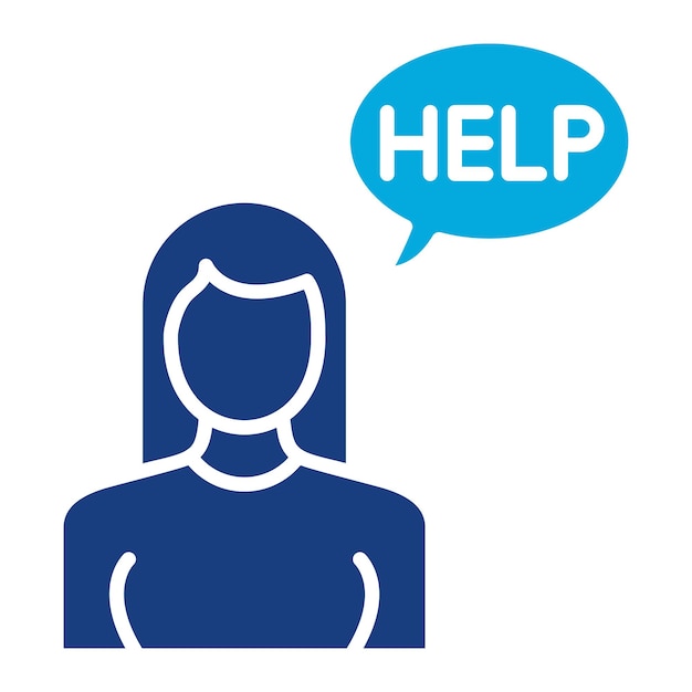 help duotone illustration