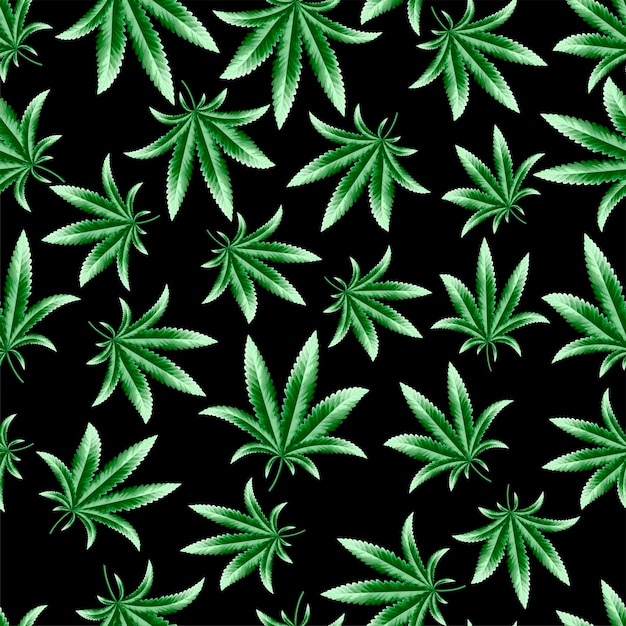 hemp marijuana cannabis seamless pattern high quality seamless pattern for printing