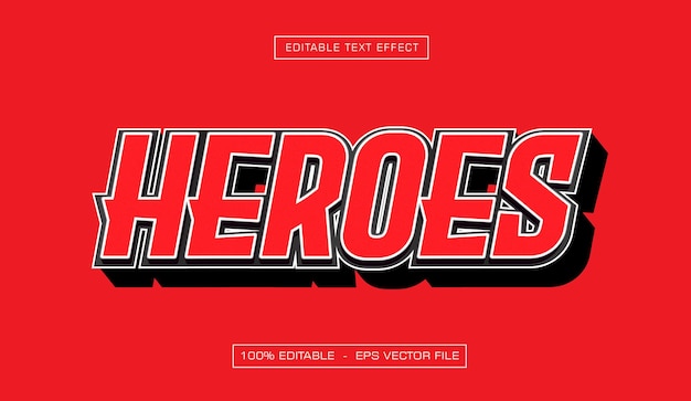 Heroes 3D text effect