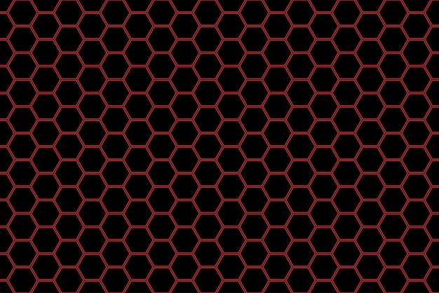 Hex Red On Black Background