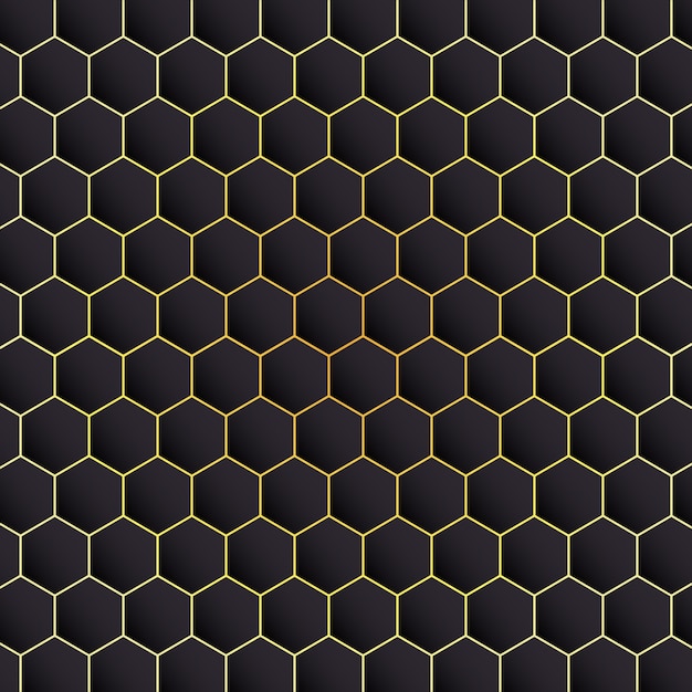 Hexagon Black Background