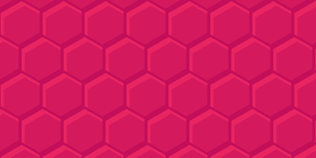 Hexagon pattern pink color background Template design for poster banner greeting card