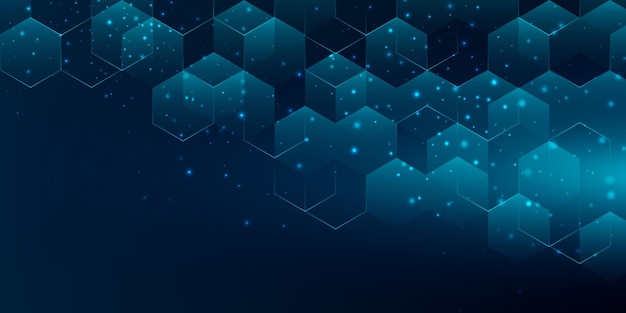 Hexagonal abstrakt bakgrund med ljus Hexagonal spelvektor abstrakt teknikbakgrund