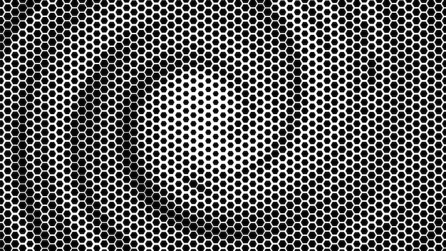 hexagonal geometric swirl background halftone hexagon shapes technology background geometric swirl