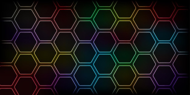 Hexagonal mönstervektor bakgrundsdesign med moderna former och regelbundna mönster. Hexagonen
