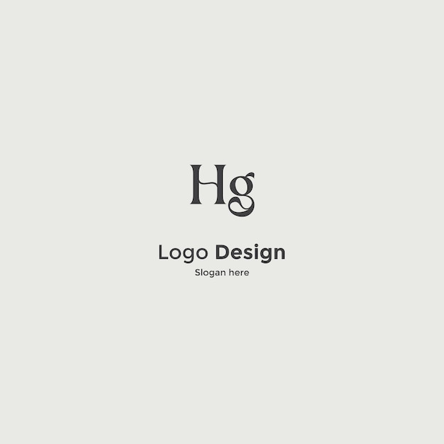 hg initial logo design vector image