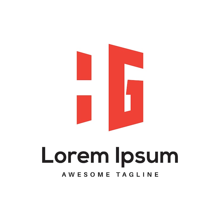 Vektör hg latter logo design