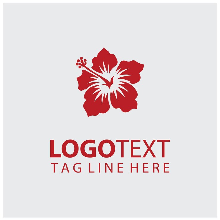 Hibiskus çiçeği Logo vektör İllüstrasyonları