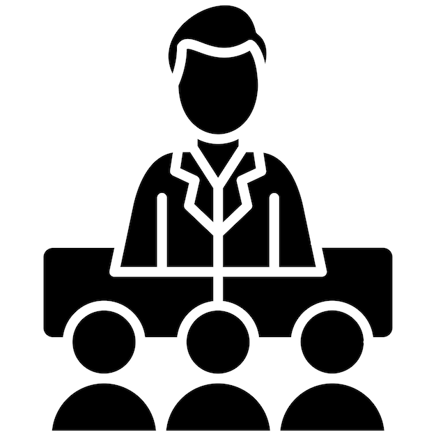 Hierarchy Glyph Solid Black Illustration