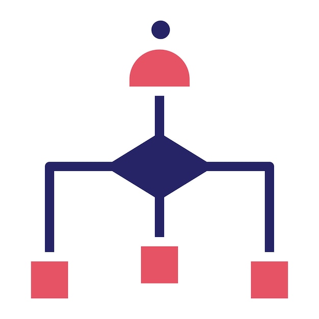 Hierarchy vector icon illustration of Business iconset