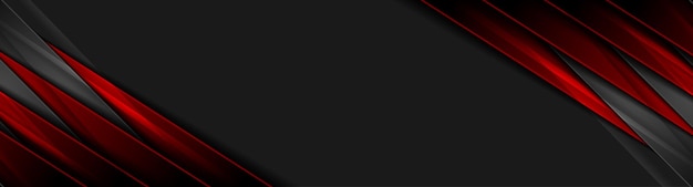 high contrast red black abstract tech corporate banner design