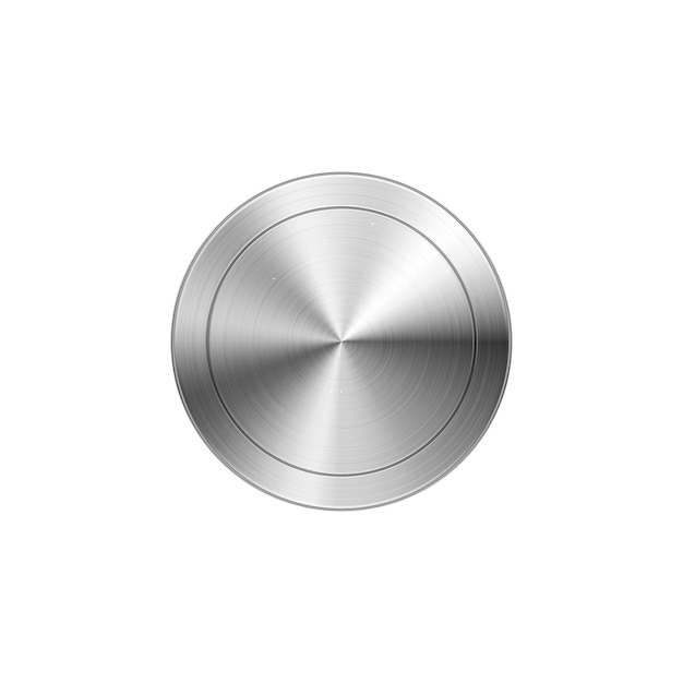 High detailed vector illustration of metallic button